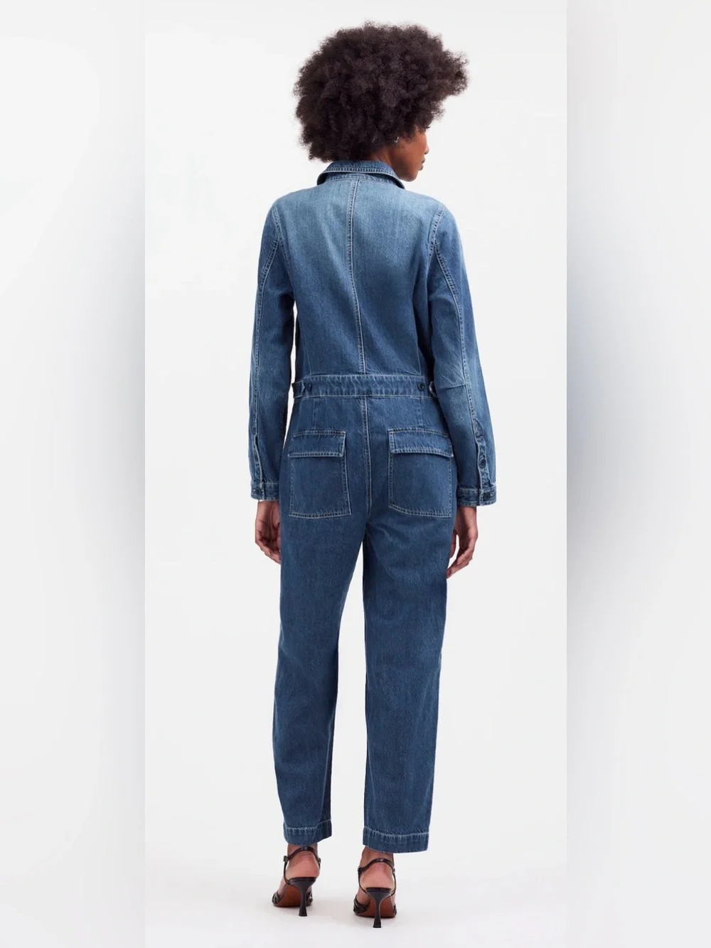 Madewell Blue Denim Utility Jumpsuit